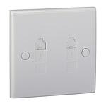 Schneider S-Classic Schneider Electric S-Classic Stop Kontak - 2 Gang Stop Kontak Telepon - ET02_4_WE