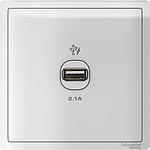 Schneider PIENO PIENO USB CHARGER 1 GANG 2.1A PUTIH