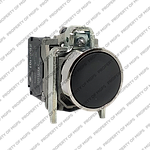 Schneider Harmony XB4 Push-button - 22 mm - Black - Metal Bezel - 1 NO - XB4BA21