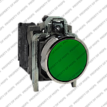 Schneider Harmony XB4 Push-button - 22 mm - Green - Metal Bezel - 1 NO - XB4BA31