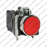 Schneider Harmony XB4 Push-button - 22 mm - Red - Metal Bezel - 1 NC - XB4BA42