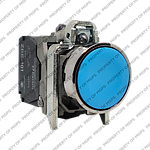 Schneider Harmony XB4 Push-button - 22 mm - Blue - Metal Bezel - 1 NO - XB4BA61