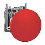 Schneider Harmony XB4 Push-button - 22 mm - Red - Metal Bezel - 1 NC - XB4BC42