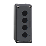 Schneider  Dark grey empty enclosure lid with light grey base - 4 cut-outs