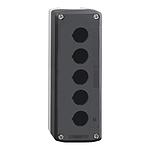 Schneider  Dark grey empty enclosure lid with light grey base - 5 cut-outs