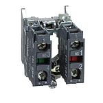 Schneider  Single contact block with body/fixing collar 1NO+1NC screw clamp terminal