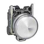 Schneider  White complete pilot light (D)22 plain lens with BA9s bulb 250V