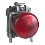 Schneider  Red complete pilot light (D)22 plain lens with BA9s bulb 250V