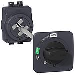 Schneider  Rotary handle - for EZC100 - black handle black front plate - extended mounting